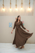 GARDIANA PRINTED LONG DRESS
