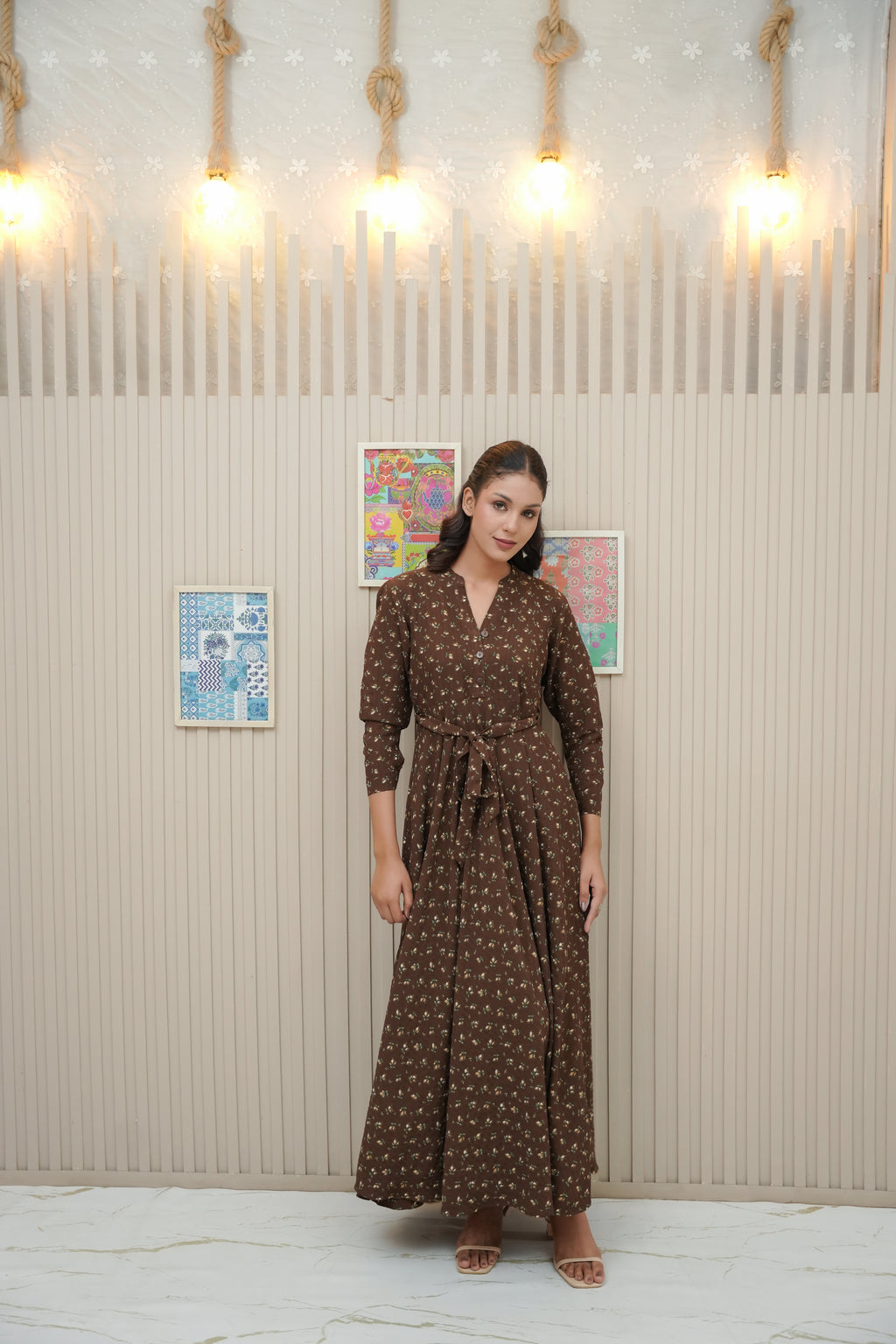 GARDIANA PRINTED LONG DRESS