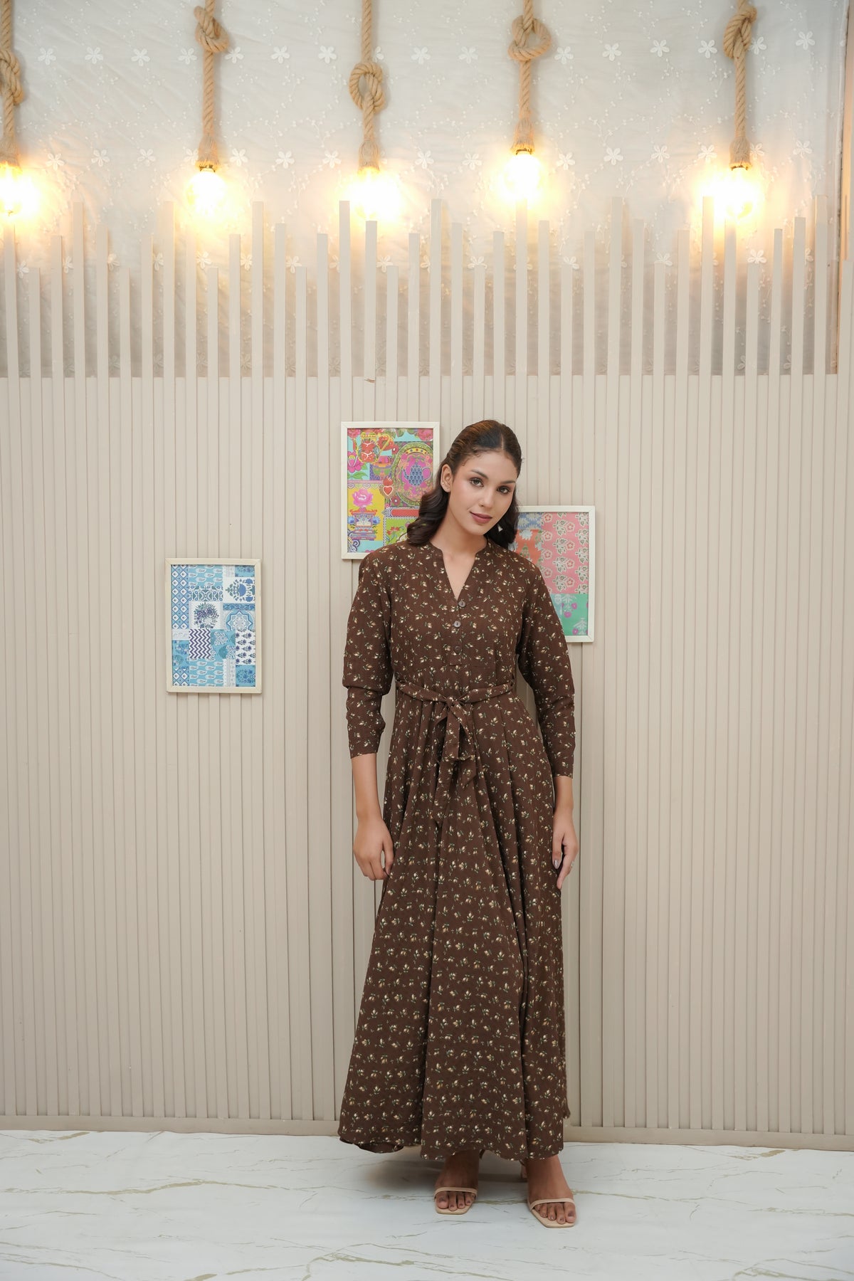 GARDIANA PRINTED LONG DRESS