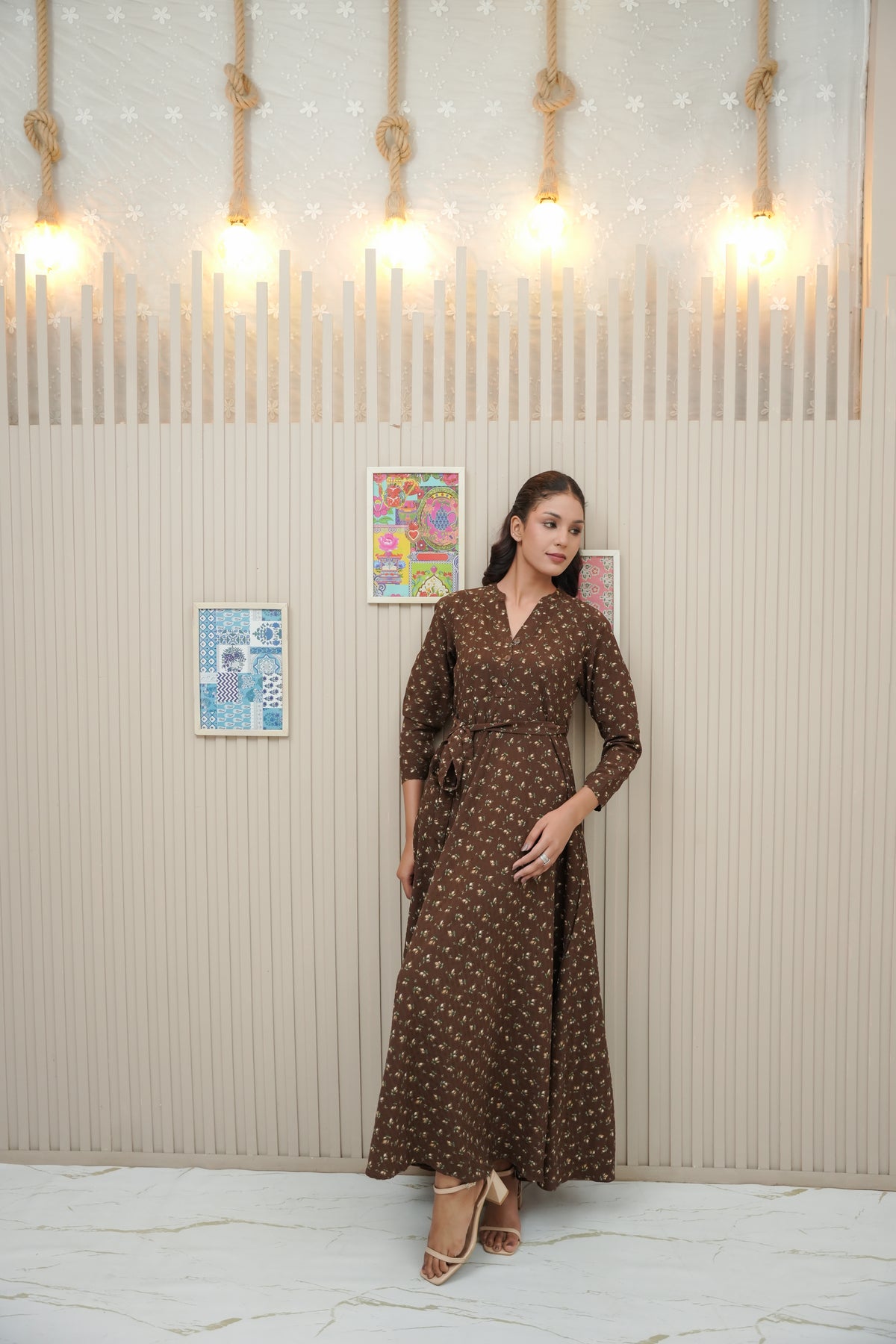 GARDIANA PRINTED LONG DRESS