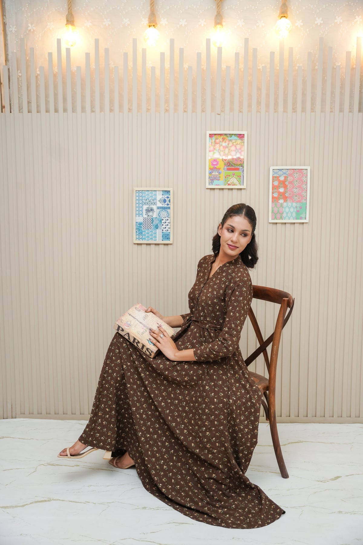 GARDIANA PRINTED LONG DRESS