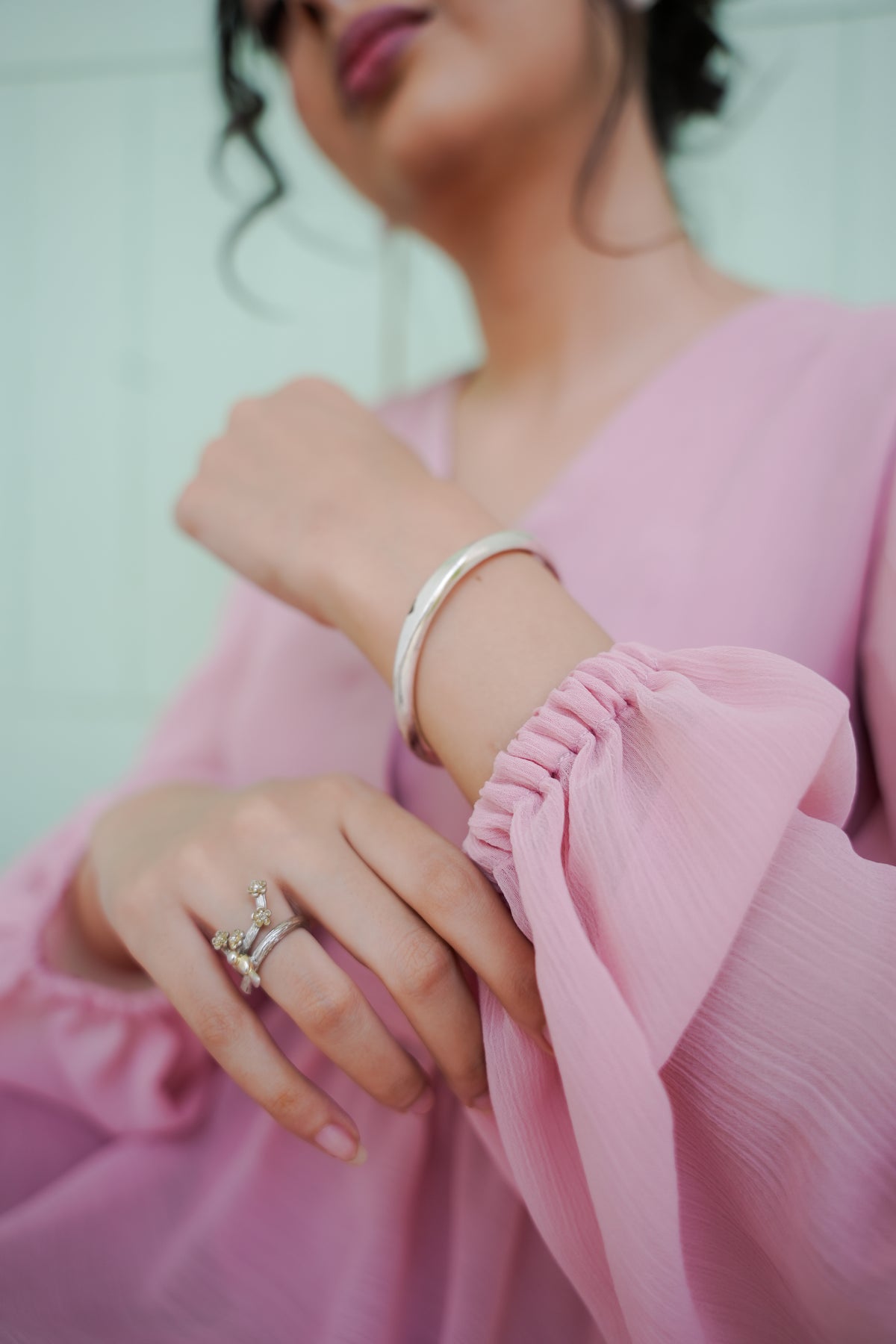 PINK PATELS LONG DRESS