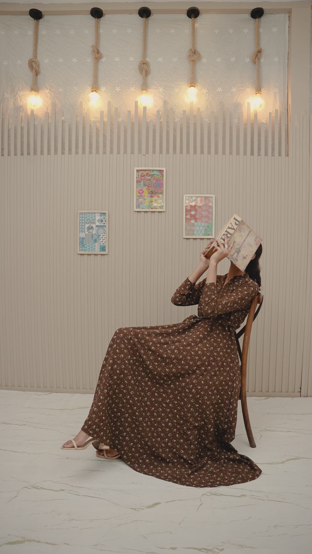 GARDIANA PRINTED LONG DRESS